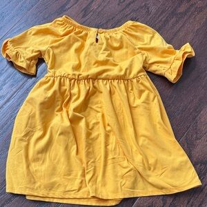 Old Navy Girls' Mustard Yellow Off-Shoulder Ruffle Dress